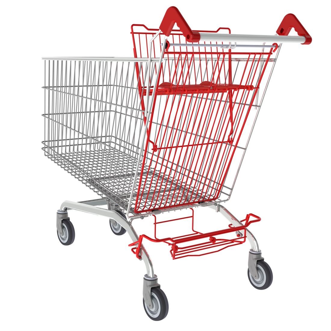 A supermarket shopping trolley